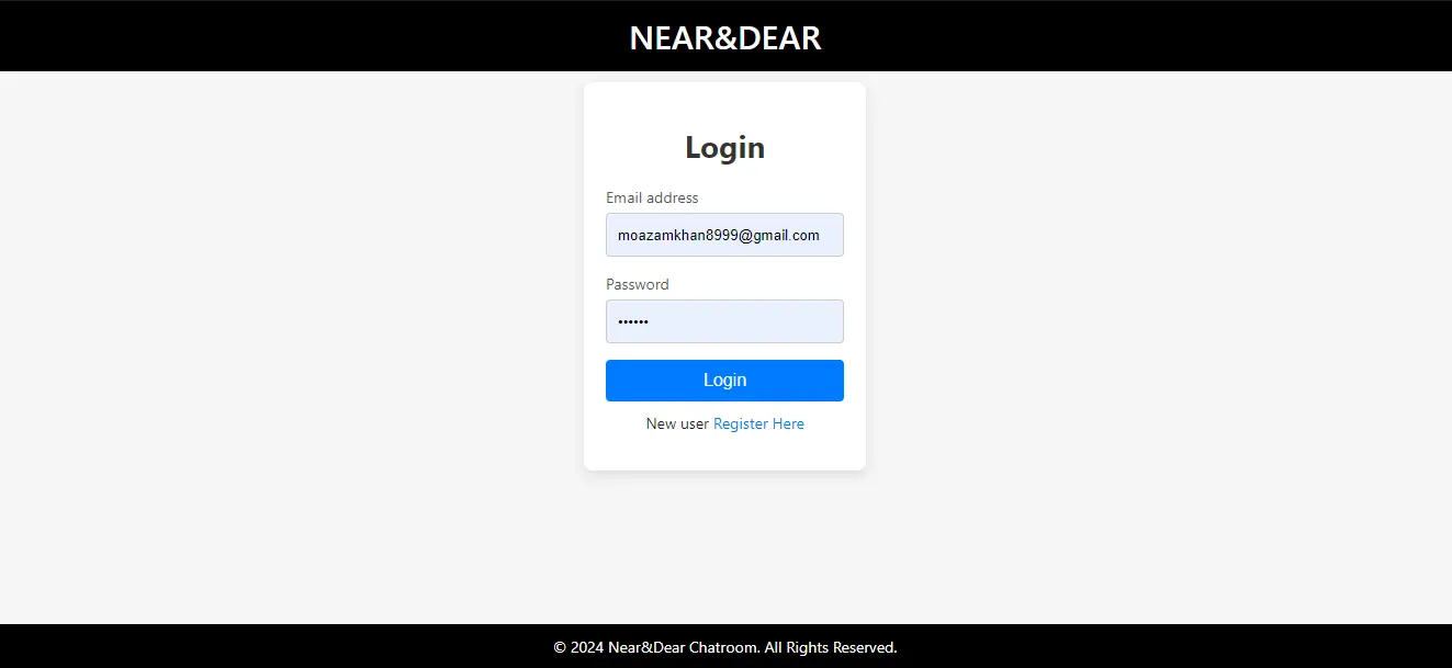 Neardear Chatroom project screenshot